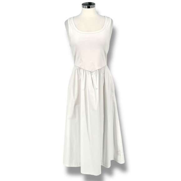 Hansen & Gretel Revolve Curtis Midi Dress Sleeveless White Size Large - Picture 1 of 12
